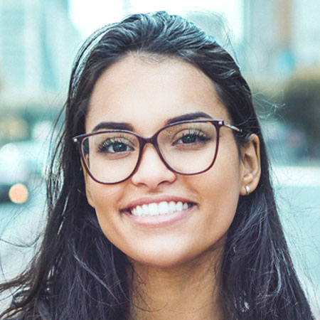 a woman smiling at the camera digital marketing review